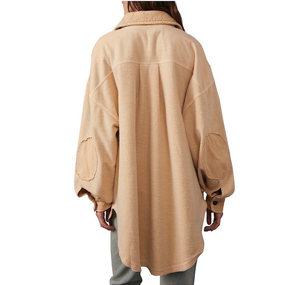 Free People “Ruby” Oversized Shacket in Beige - Picture 12 of 14